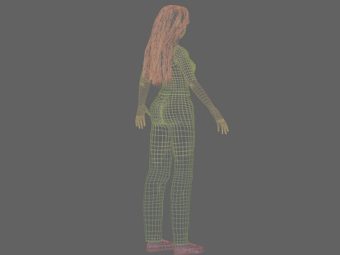Pretty teen Woman V28781 3D Model