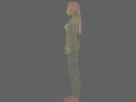 Pretty teen Woman V28781 3D Model