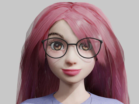 Mulher muito jovem V36410 Modelo 3D