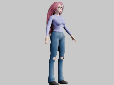 Mulher muito jovem V36410 Modelo 3D