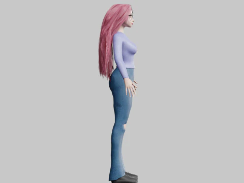 Mulher muito jovem V36410 Modelo 3D