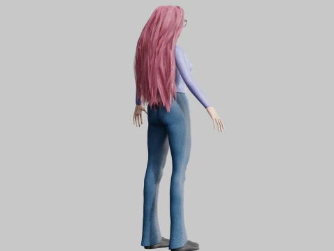 Mulher muito jovem V36410 Modelo 3D