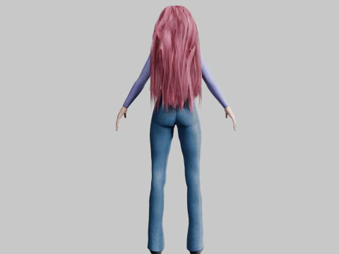 Mulher muito jovem V36410 Modelo 3D