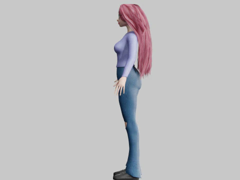 Mulher muito jovem V36410 Modelo 3D