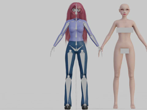 Mulher muito jovem V36410 Modelo 3D