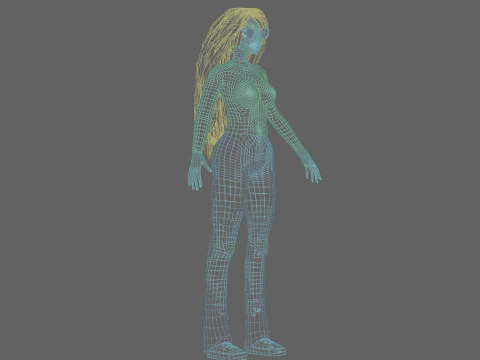 Mulher muito jovem V36410 Modelo 3D