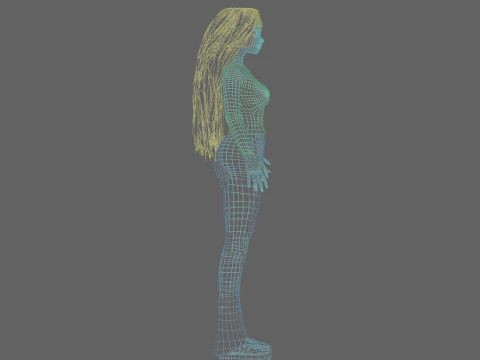 Mulher muito jovem V36410 Modelo 3D