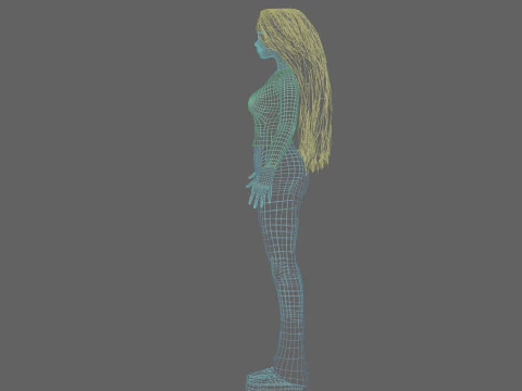 Mulher muito jovem V36410 Modelo 3D