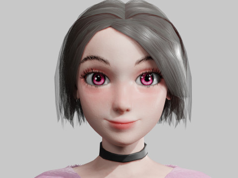 Standard cute Woman V30265 Modèle 3D