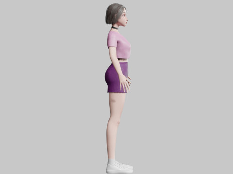 Standard cute Woman V30265 Modèle 3D