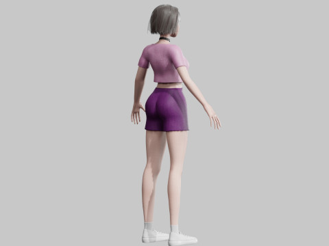 Standard cute Woman V30265 Modèle 3D