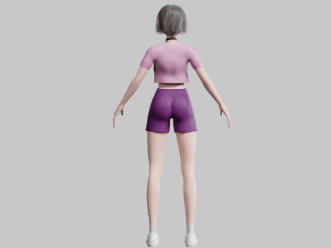 Standard cute Woman V30265 Modèle 3D