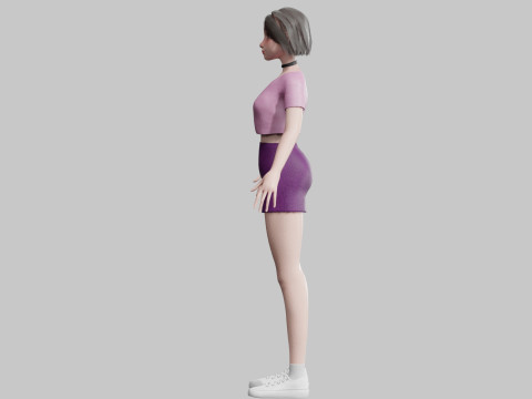 Standard cute Woman V30265 Modèle 3D