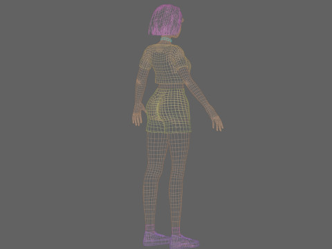 Standard cute Woman V30265 Modèle 3D