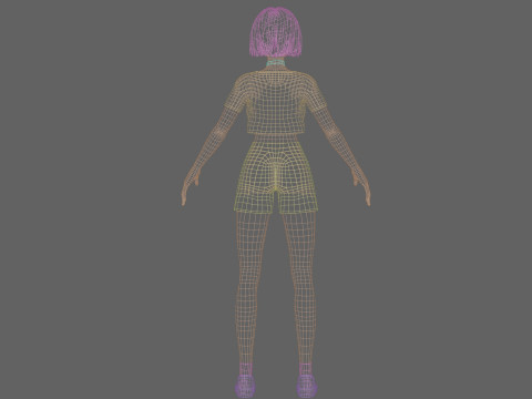 Standard cute Woman V30265 Modèle 3D