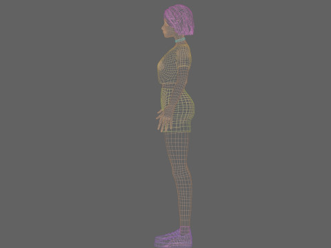 Standard cute Woman V30265 Modèle 3D