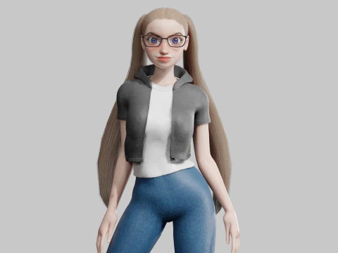 Standard Jolie femme V29159 Modèle 3D