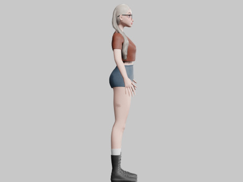Stylized cute Woman V27476 Modello 3D