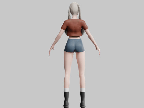 Stylized cute Woman V27476 Modello 3D
