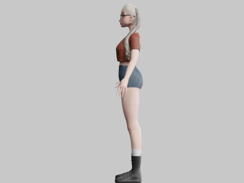 Stylized cute Woman V27476 Modello 3D