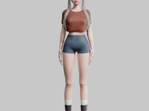 Stylized cute Woman V27476 Modello 3D