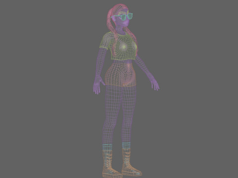 Stylized cute Woman V27476 Modello 3D