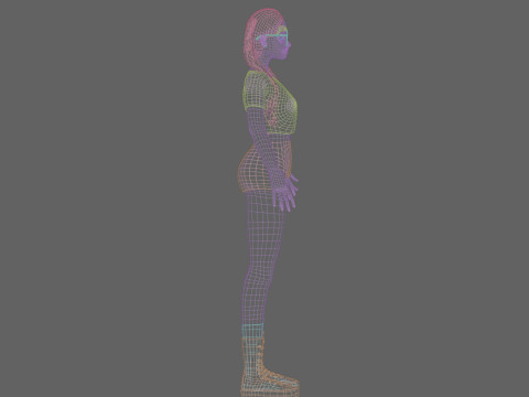Stylized cute Woman V27476 Modello 3D
