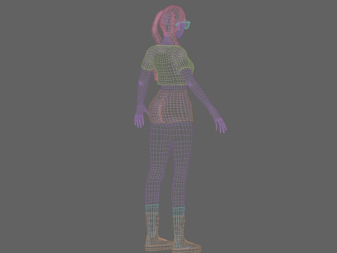 Stylized cute Woman V27476 Modello 3D