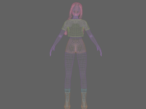 Stylized cute Woman V27476 Modello 3D