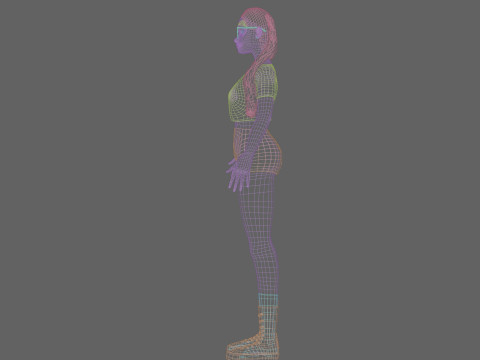 Stylized cute Woman V27476 Modello 3D