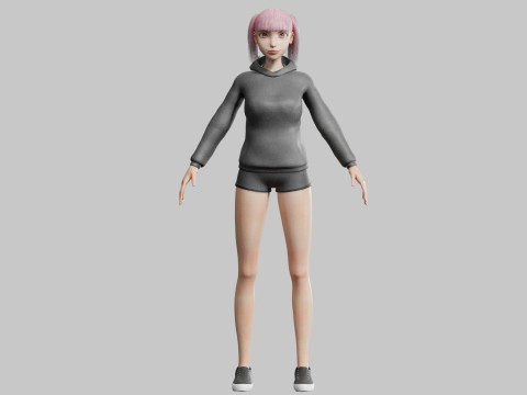 Stylized Pretty Woman V29621 Modelo 3D
