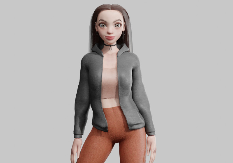 Sweet Basic Woman V24493 Model 3D .c4d .max .obj .3ds .fbx .stl .blend 