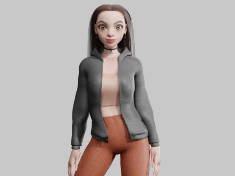 Sweet Basic Woman V24493 Modèle 3D