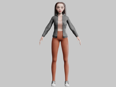 Sweet Basic Woman V24493 Model 3D