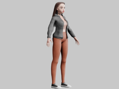 Sweet Basic Woman V24493 Model 3D