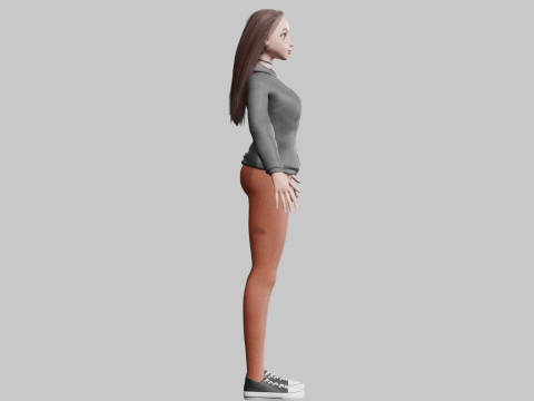 Sweet Basic Woman V24493 Model 3D
