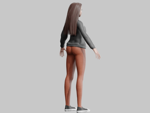 Sweet Basic Woman V24493 Model 3D