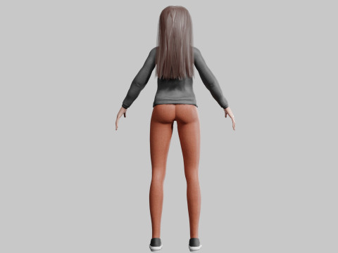 Sweet Basic Woman V24493 Model 3D