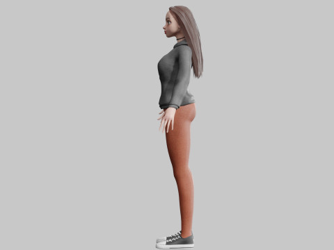 Sweet Basic Woman V24493 Model 3D