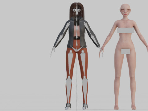 Sweet Basic Woman V24493 Model 3D