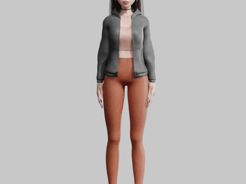 Sweet Basic Woman V24493 Model 3D