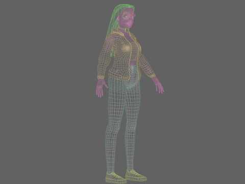 Sweet Basic Woman V24493 Model 3D