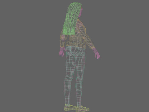 Sweet Basic Woman V24493 Model 3D