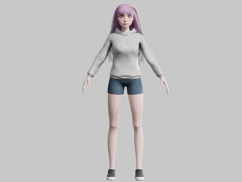 Sweet cute Woman V32583 Modelo 3D