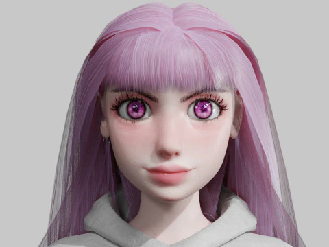 Sweet cute Woman V32583 3D Model