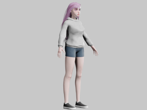Sweet cute Woman V32583 Modelo 3D