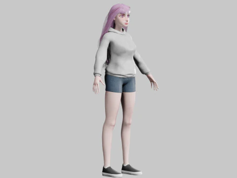 Sweet cute Woman V32583 3D Model