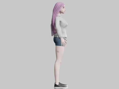 Sweet cute Woman V32583 3D Model
