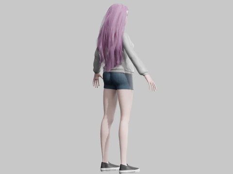 Sweet cute Woman V32583 3D Model