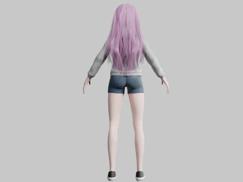Sweet cute Woman V32583 3D Model